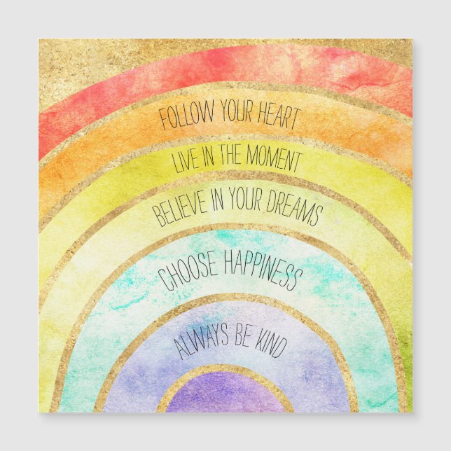 Citas Inspiradoras de oro del arcoiris (Anverso)