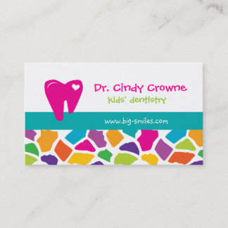 Citas La jirafa linda dental de la tarjeta de visita