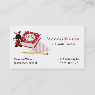 Citas Mariquita con la tarjeta de la visita del profesor