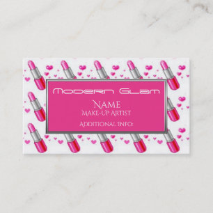 Citas Palo de labios rosados y tarjeta de visita 2