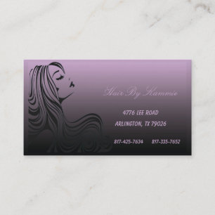 Citas Pelo morado claro, uña, tarjeta de visita de maqui