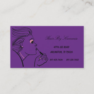 Citas Pelo morado oscuro, uña, tarjeta de presentación
