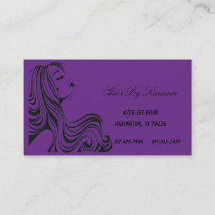 Citas Pelo morado oscuro, uña, tarjeta de presentación