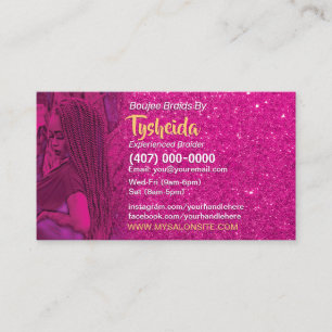 Citas Pelo que trenza la plantilla de la tarjeta de