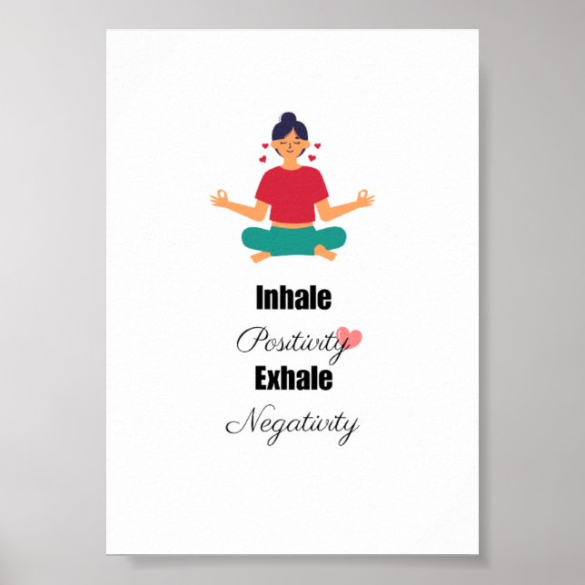 citas positivas de yoga decoración de paredes Post (Frente)