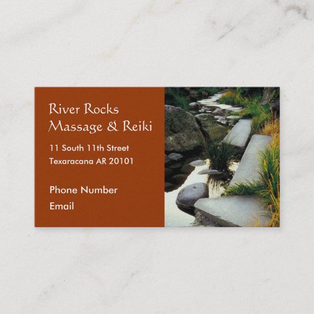 Citas Río con la tarjeta de visita de las rocas (Anverso)