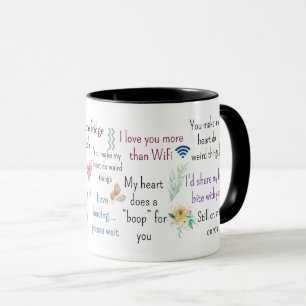 Citas románticas lindas Arte de taza estética