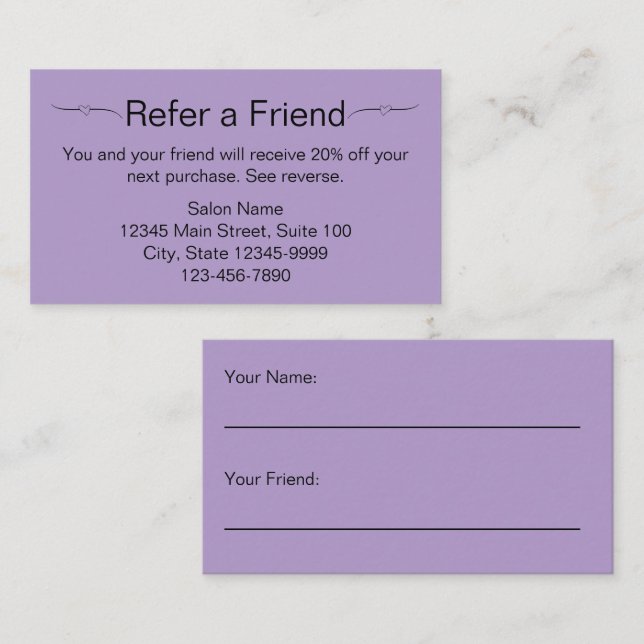 Citas Salón de belleza Negro pálido remite tarjeta de am (Anverso / Reverso)