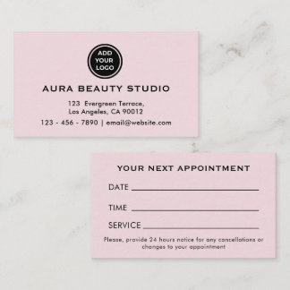 Citas Tarjeta de Contacto Empresarial con Logo Rosa Sonr