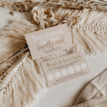 Tarjeta de cupón de sello de fidelidad de Boho mod