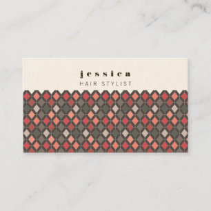 Citas Tarjeta de estilo de pelo de patrón geométrico mod