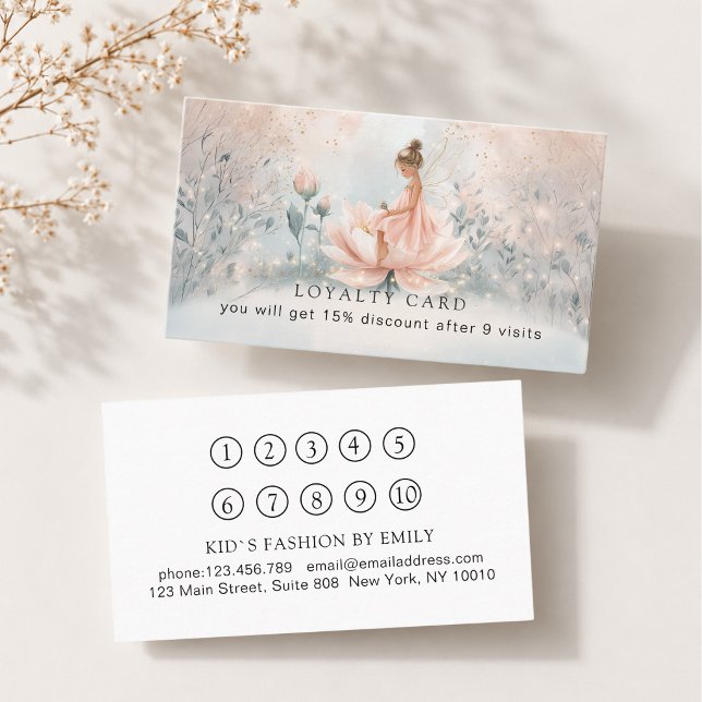 Citas Tarjeta de Lealtad de Hada Caprichosa 10 (Whimsical Fairy 10 Loyalty Card)