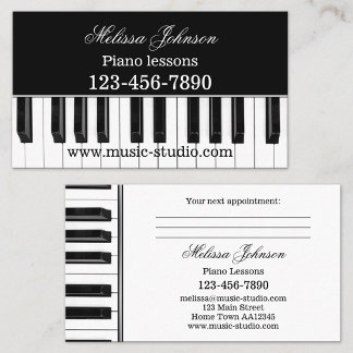 Citas Tarjeta de Negocios de Lecciones de Piano Música