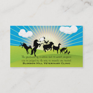 Citas Tarjeta de presentación de animales de baile veter