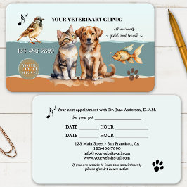 Citas Tarjeta de presentación de clínica veterinaria par