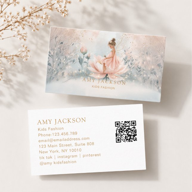 Citas Tarjeta de presentación de código QR de hada capri (Whimsical Fairy QR Code Business Card)