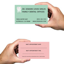 Tarjeta de presentación de dentista turquesa - Tar