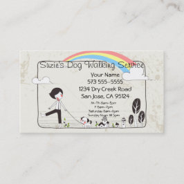 Citas Tarjeta de presentación de Dog Walking Service