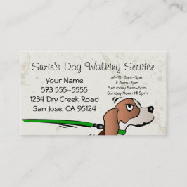 Citas Tarjeta de presentación de Dog Walking Service