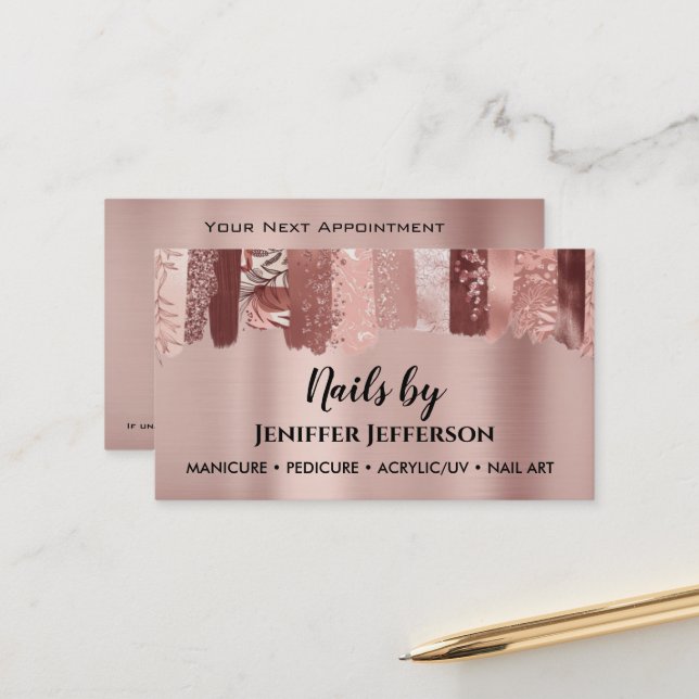 Citas Tarjeta de presentación de NAIL ARTIST (Anverso/Reverso In Situ)