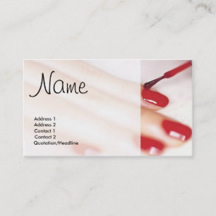 Citas Tarjeta de presentación de uñas pintadas