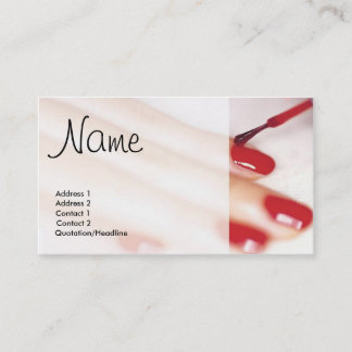 Citas Tarjeta de presentación de uñas pintadas