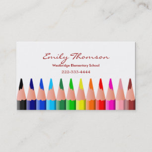 Citas Tarjeta de presentación del profesor de Pencils Co