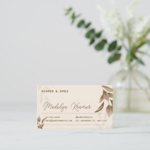 Citas Tarjeta de presentación minimalista Beige Boho