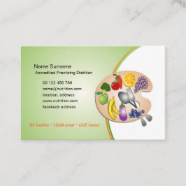 Citas Tarjeta de presentación para Dietista y Nutricioni