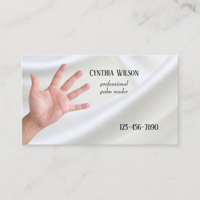 Citas Tarjeta de presentación profesional de quiromancia (Anverso)