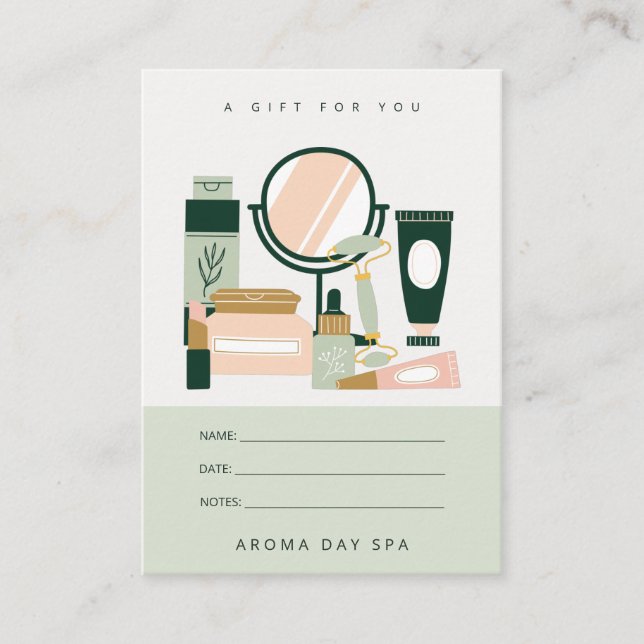 Citas Tarjeta de regalo de cosmético de artista de maqui (Anverso)