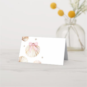 Citas Tarjeta de toldo de fiesta de bebé con lazo rosa p