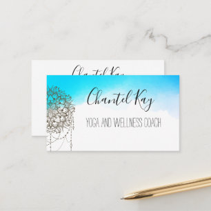 Citas Tarjeta de visita Boho Mandala Watercolor