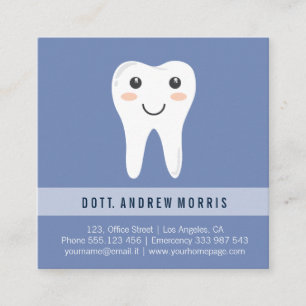 Citas Tarjeta de visita cuadrada sonriente del diente