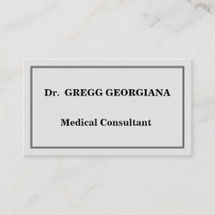 Citas Tarjeta de visita de consultor médico minimalista