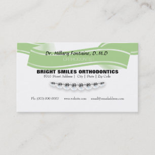 Citas Tarjeta de visita del Orthodontist con la tarjeta