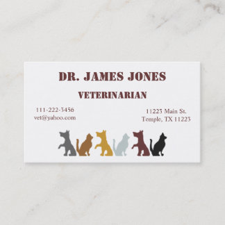 Citas Tarjeta de visita del perro y del gato