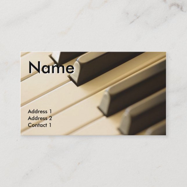 CITAS TARJETA DE VISITA DEL PROFESOR DE PIANO (Anverso)