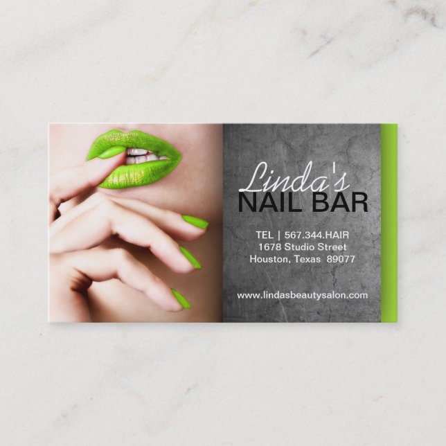 CITAS TARJETA DE VISITA DEL TÉCNICO DEL CLAVO (Anverso)