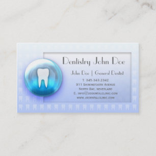 Citas Tarjeta de visita dental de la burbuja blanca de
