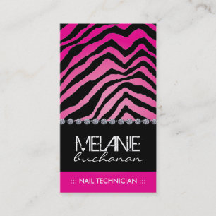 Citas Tarjeta de visita elegante del estampado de zebra