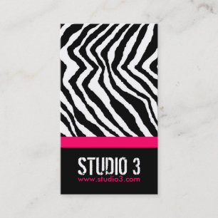 Citas Tarjeta de visita elegante del estampado de zebra