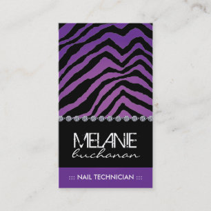 Citas Tarjeta de visita elegante del estampado de zebra