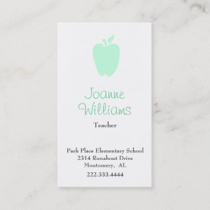 Citas Tarjeta de visita elegante del profesor de Apple