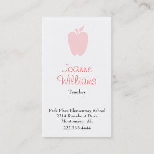 Citas Tarjeta de visita elegante del profesor de Apple