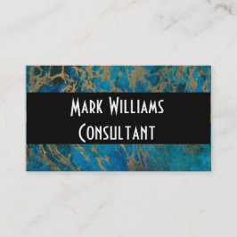 Citas Tarjeta de visita/Mármol azul y oro