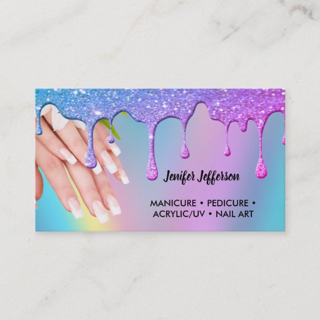 Citas Tarjeta de visita Nail Salon (Anverso)