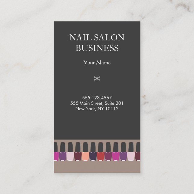 Citas Tarjeta de visita Nail Salon (Anverso)