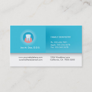 Citas Tarjeta de visita profesional del dentista