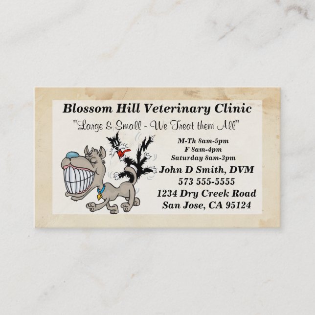 Citas Tarjeta de visita veterinaria (Anverso)
